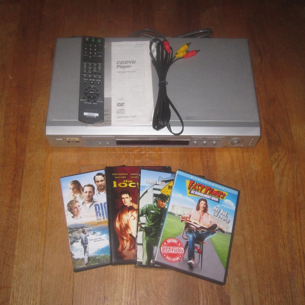 Sony DVP-NS715P DVD Player and Movie Lot